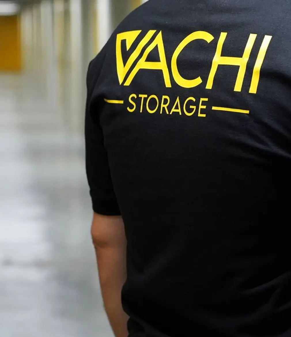 The back of a Vachi Storage team T-shirt